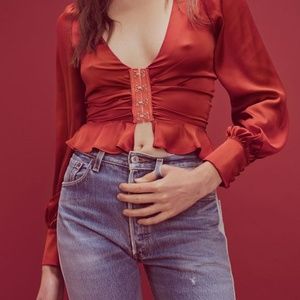For Love & Lemons Isabella Ruched Top
